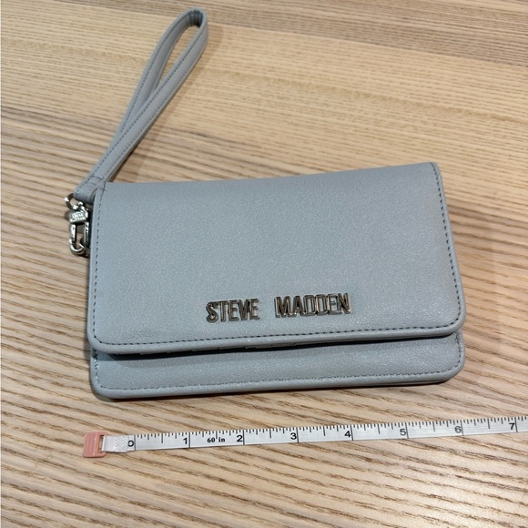Excellent Condition Steve Madden Blue Wallet Purse Wristlet Micro Bag - Picture 6 of 14